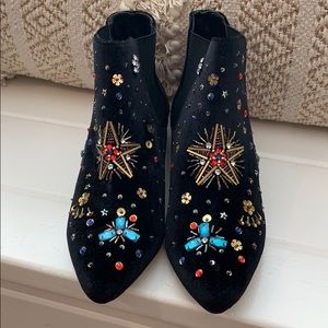 Betsey Johnson rhinestone booties